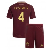 Dětský fotbalový dres AS Roma Bryan Cristante #4 2024-25 Domácí Krátký Rukáv (+ trenýrky)